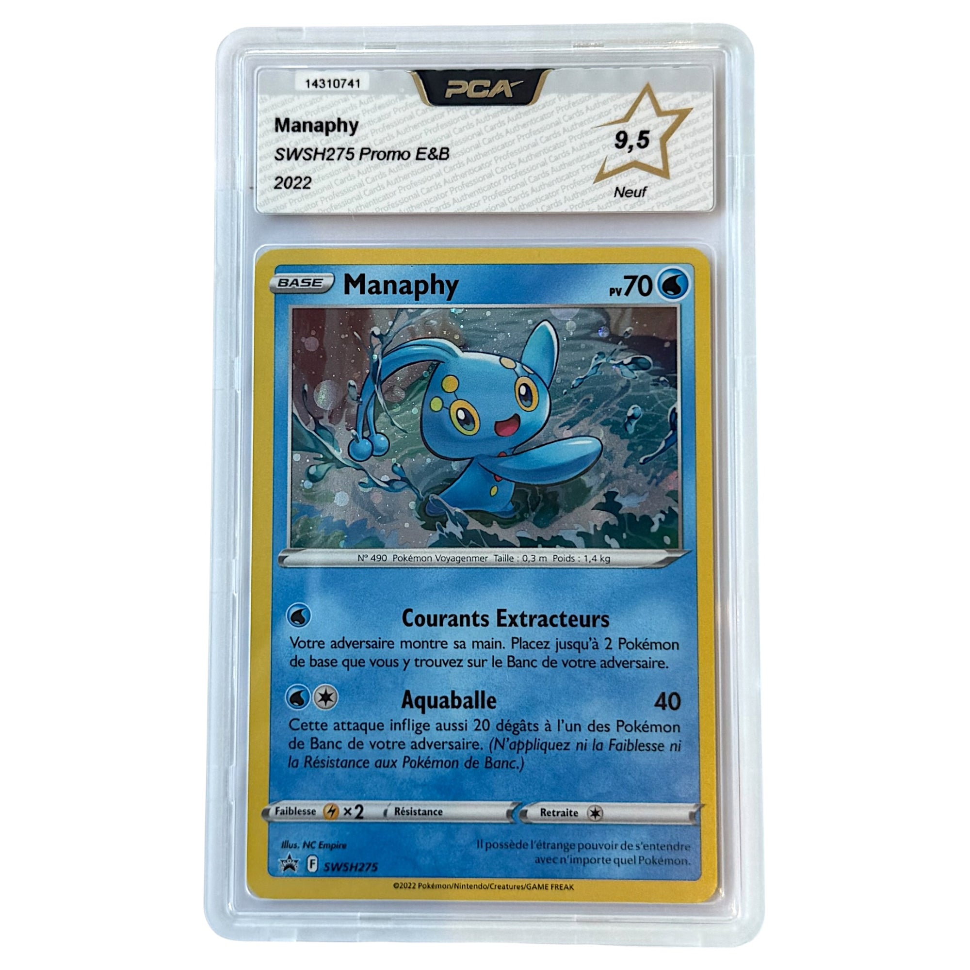 Carte gradée PCA Français Manaphy Holo Promo E&amp;B
