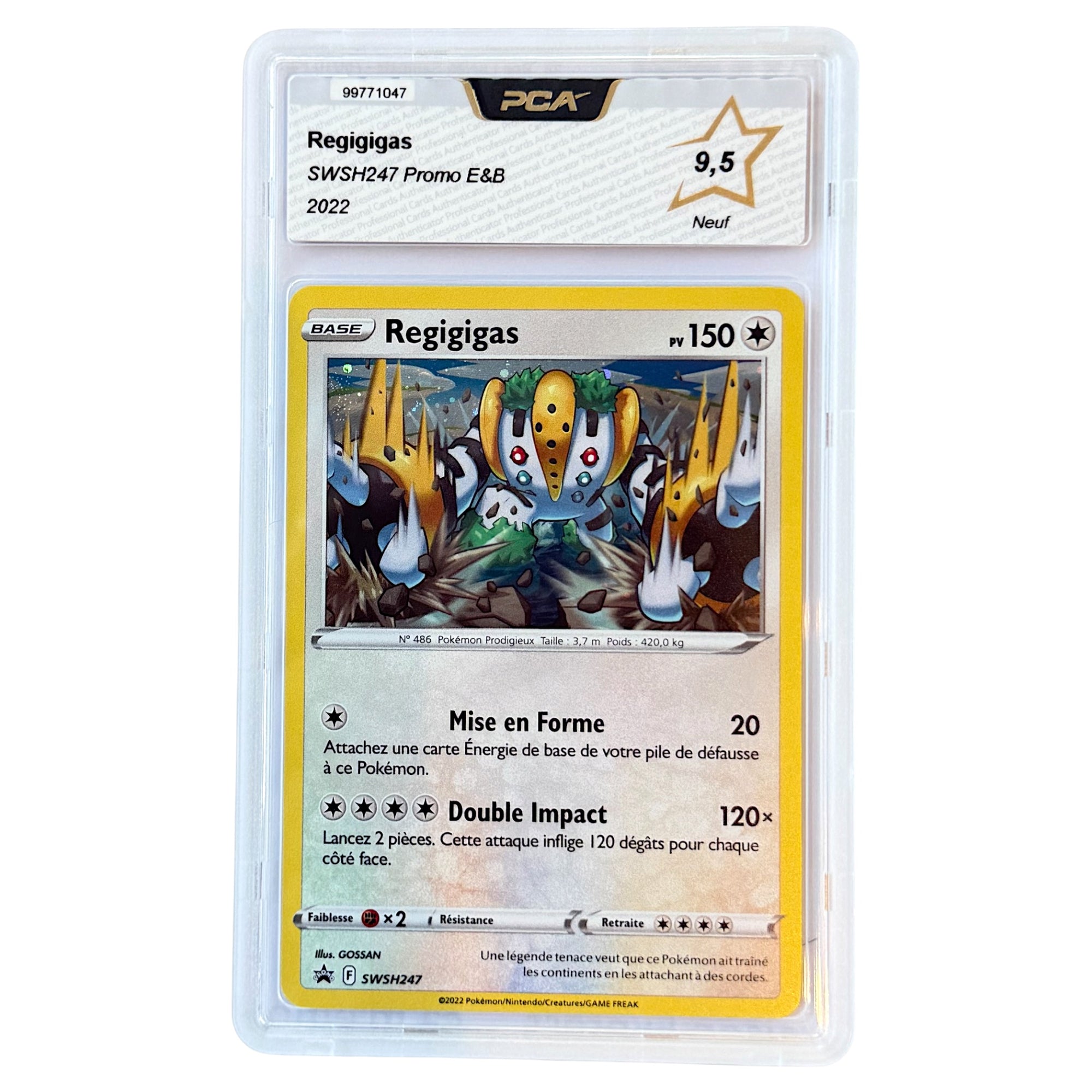 Carte gradée PCA Français Regigigas Holo Promo E&amp;B