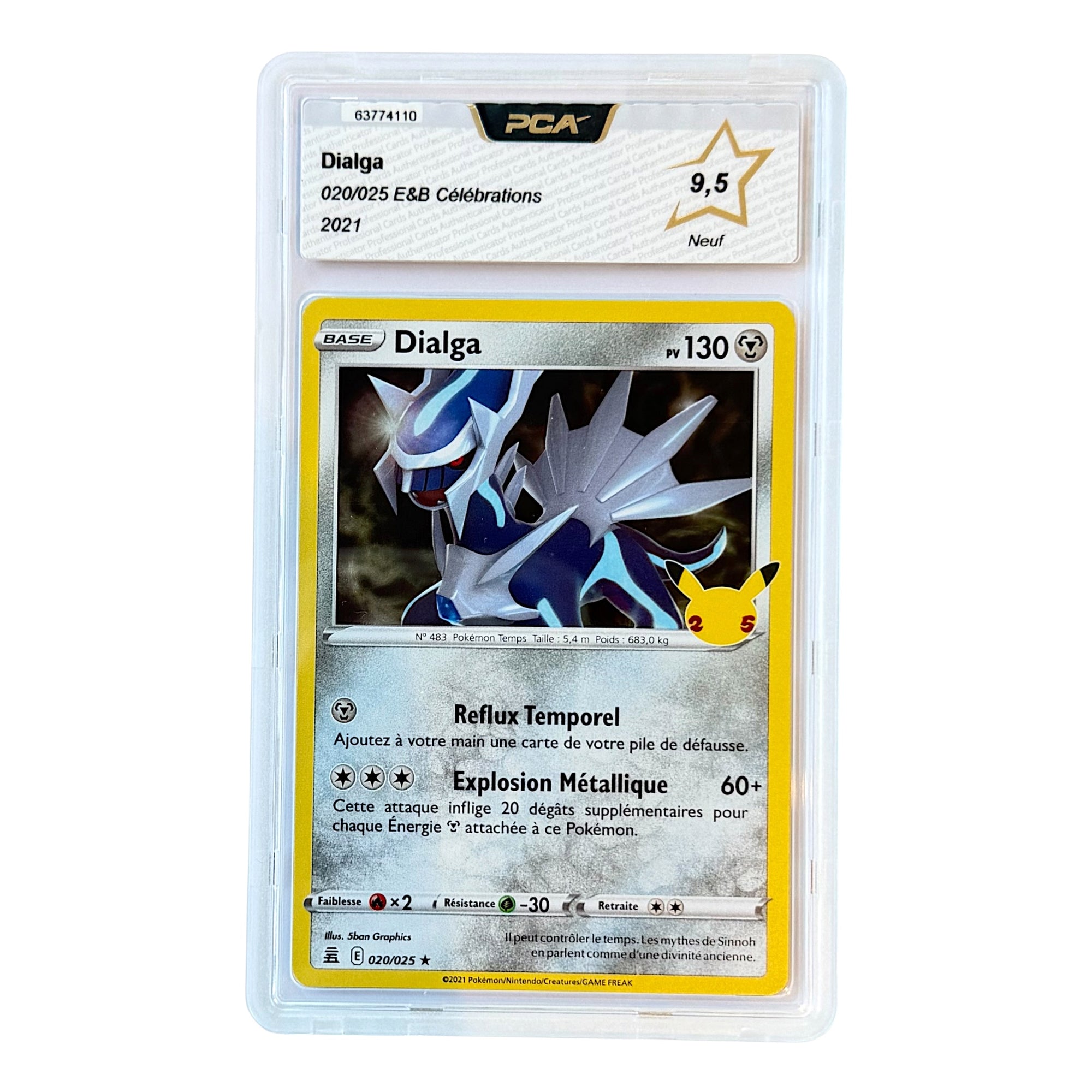 Carte gradée PCA Français Dialga Holo Célébration 25 ans