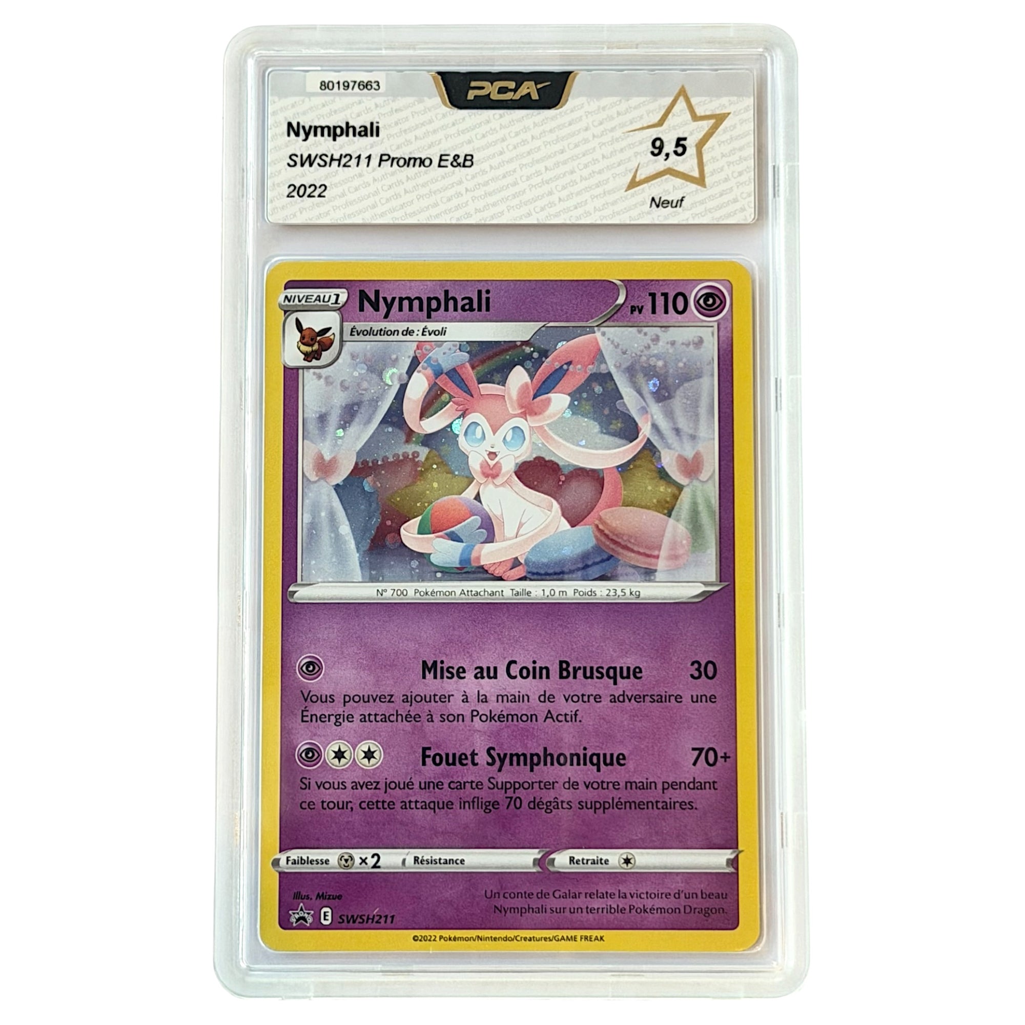 Carte gradée PCA Français Nymphali Holo Promo E&amp;B