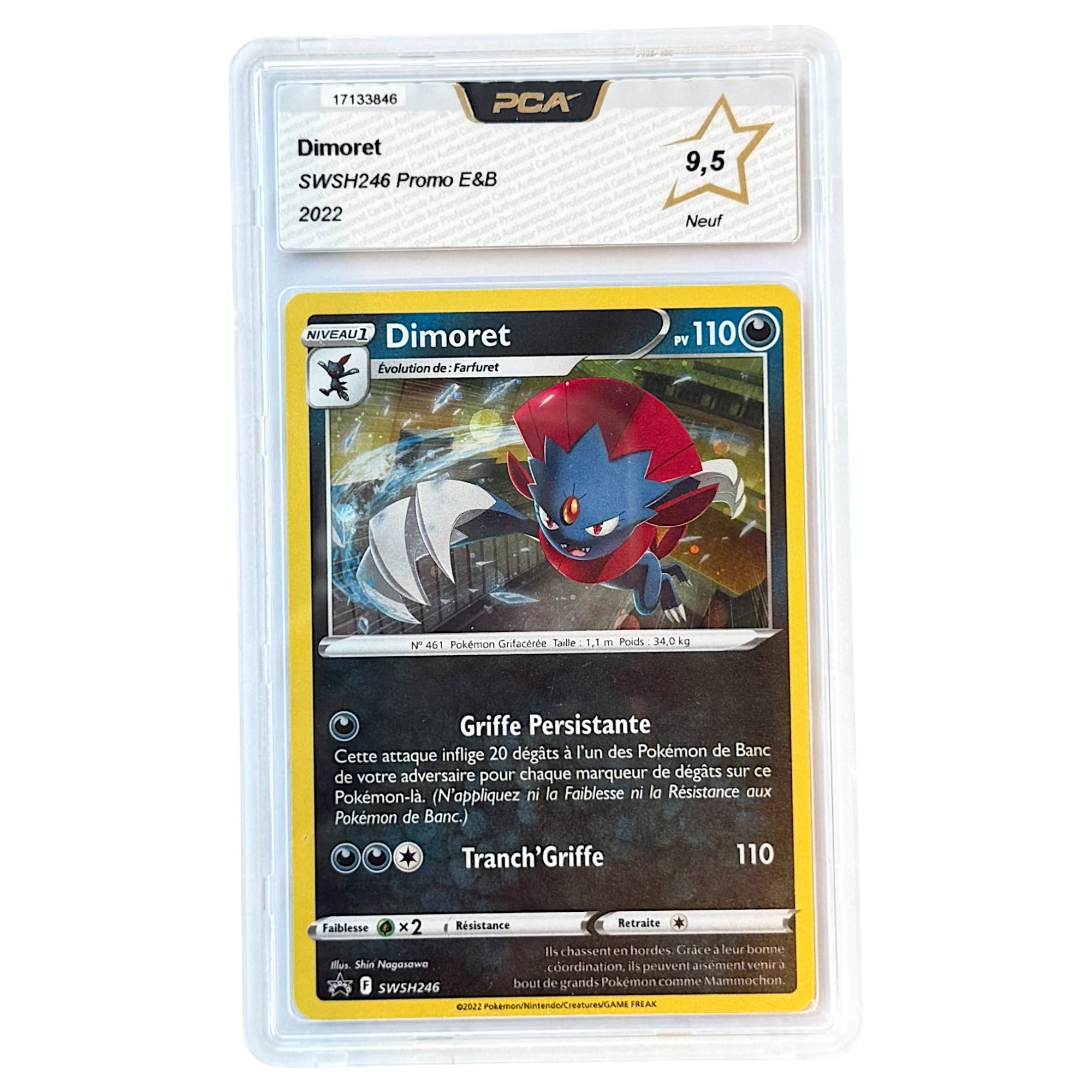 Carte gradée PCA Français Dimoret Holo Promo E&amp;B