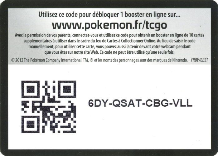 Lot de cartes Code online Pokémon Français