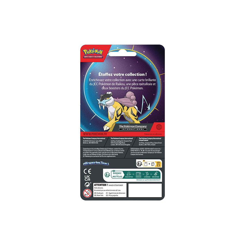 Blister Pack 2 Boosters + Promo Raikou Pokémon