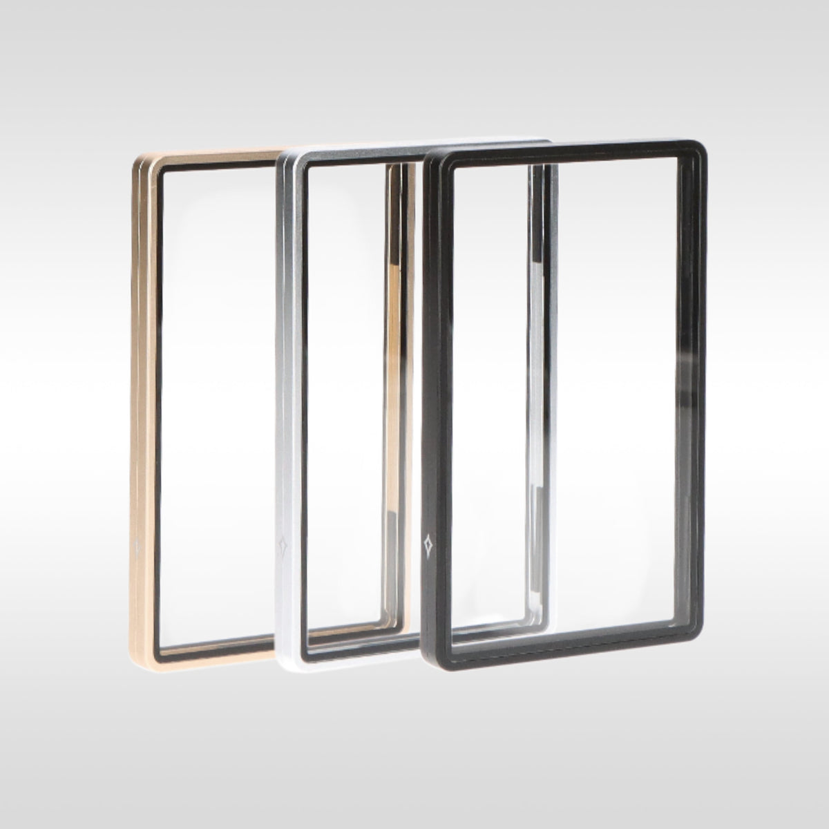 Slabs aluminium Astra Arkane Shield – cadres premium en métal or, argent et noir pour exposer les cartes gradées PSA