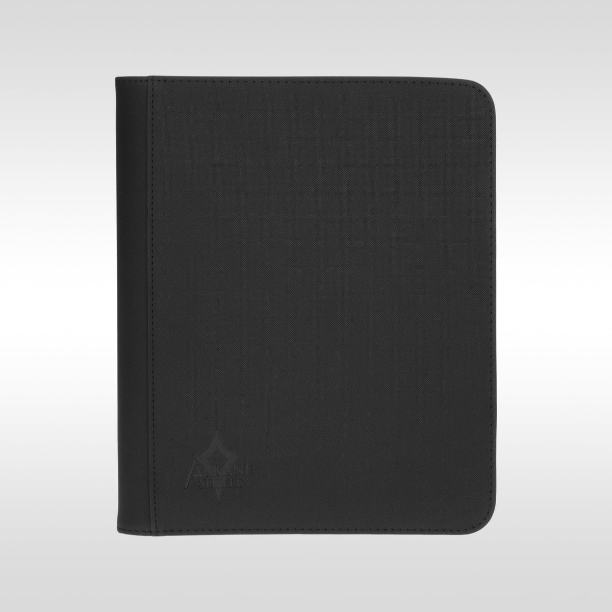 Binder premium PSA 4 cases Arkane Shield – portfolio noir vue de face pour cartes gradées