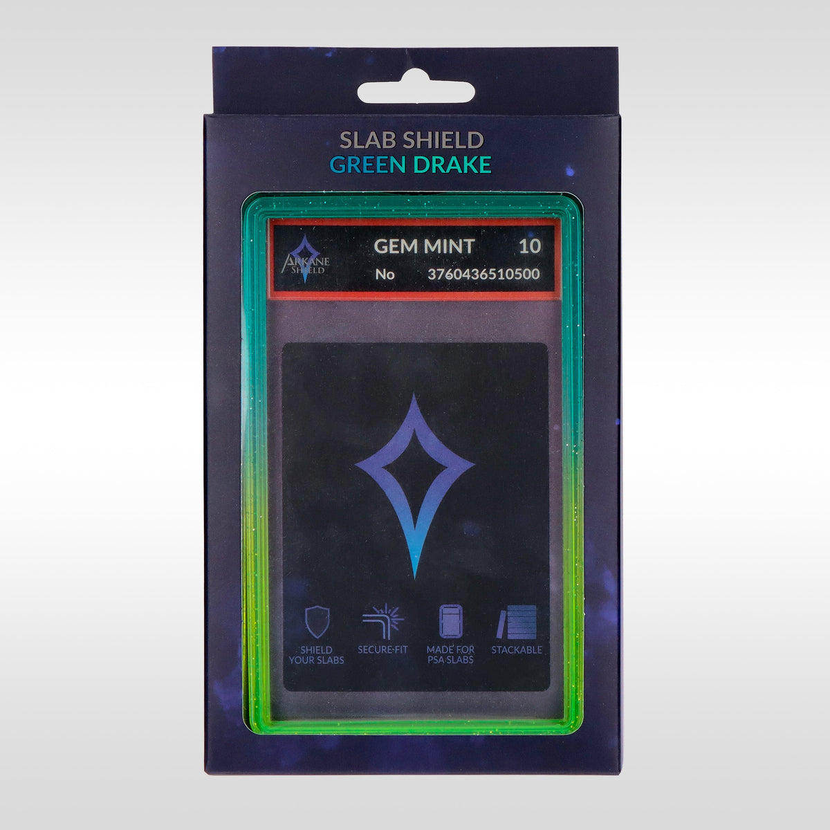 Slab Shield Green Drake Arkane Shield – packaging premium de la protection rigide pour carte gradée PSA