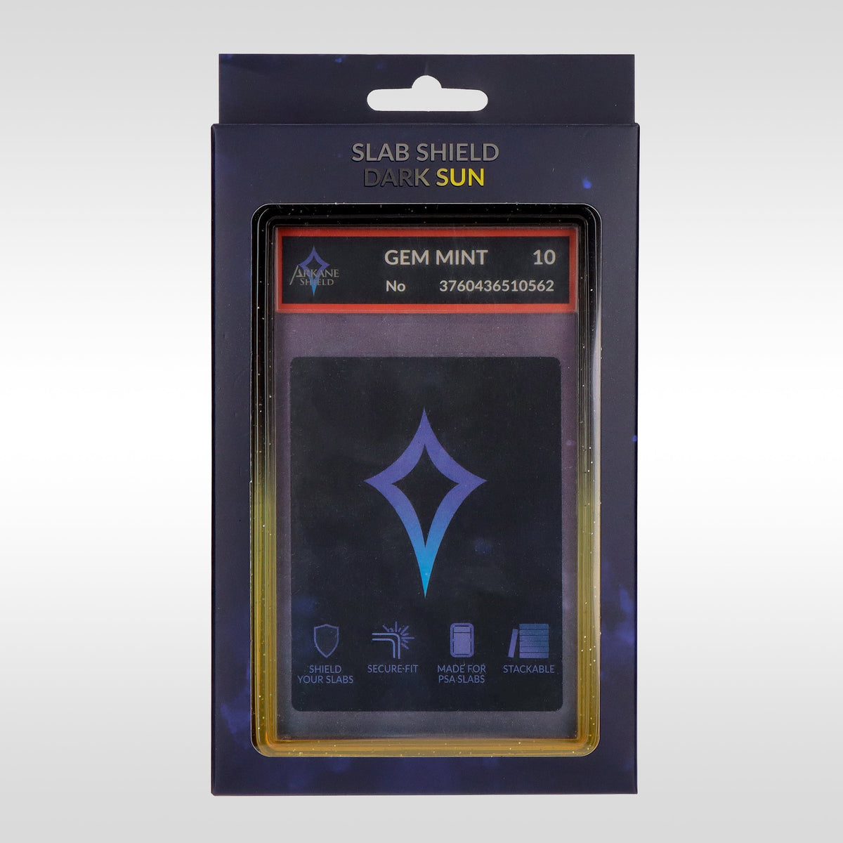 Slab Shield Dark Sun Arkane Shield – packaging premium de la protection rigide pour carte gradée PSA