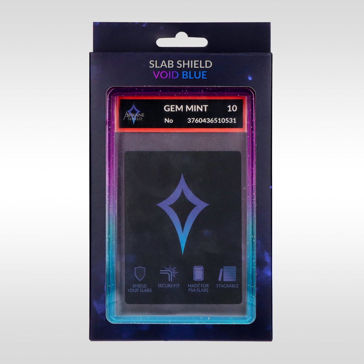 Slab Shield Void Blue Arkane Shield – packaging premium de la protection rigide pour carte gradée PSA