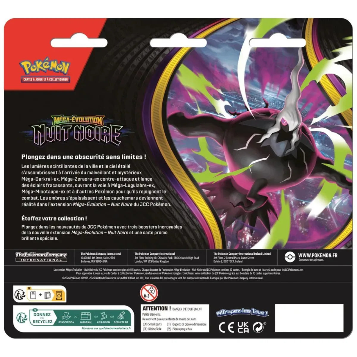 Dark Night Triple Pack ME05 3 French Pokémon Booster Packs